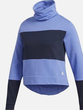 adidas Women’s Lavender & Black Colorblock Turtleneck Sweater